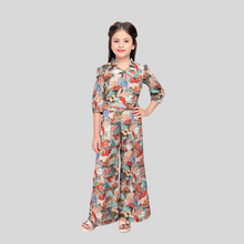 Load image into Gallery viewer, Girls 3/4 Sleeves Two Pc Plazo Set
