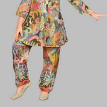 Load image into Gallery viewer, Girls Multi Color 3/4 Sleeves Printed Ethnic Set
