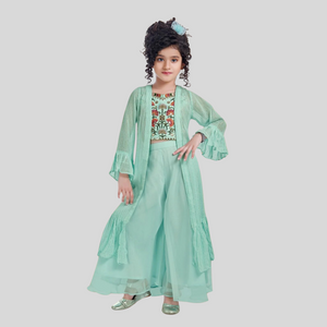 Girls Green Palazo Set