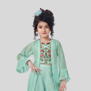 Girls Green Palazo Set