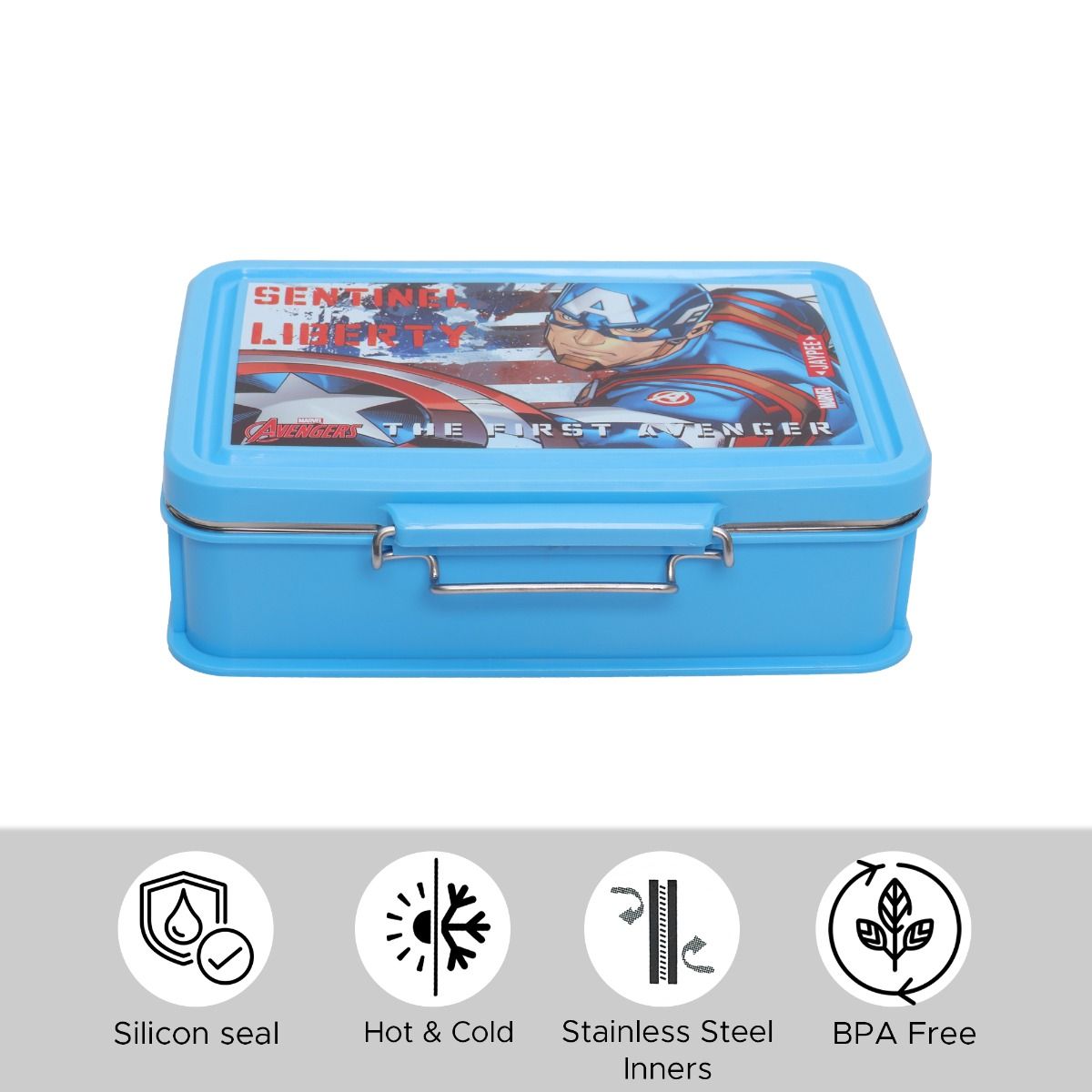 Jaypee Lunch Box Steel Rocksteel 500 Ml Blue For Unisex