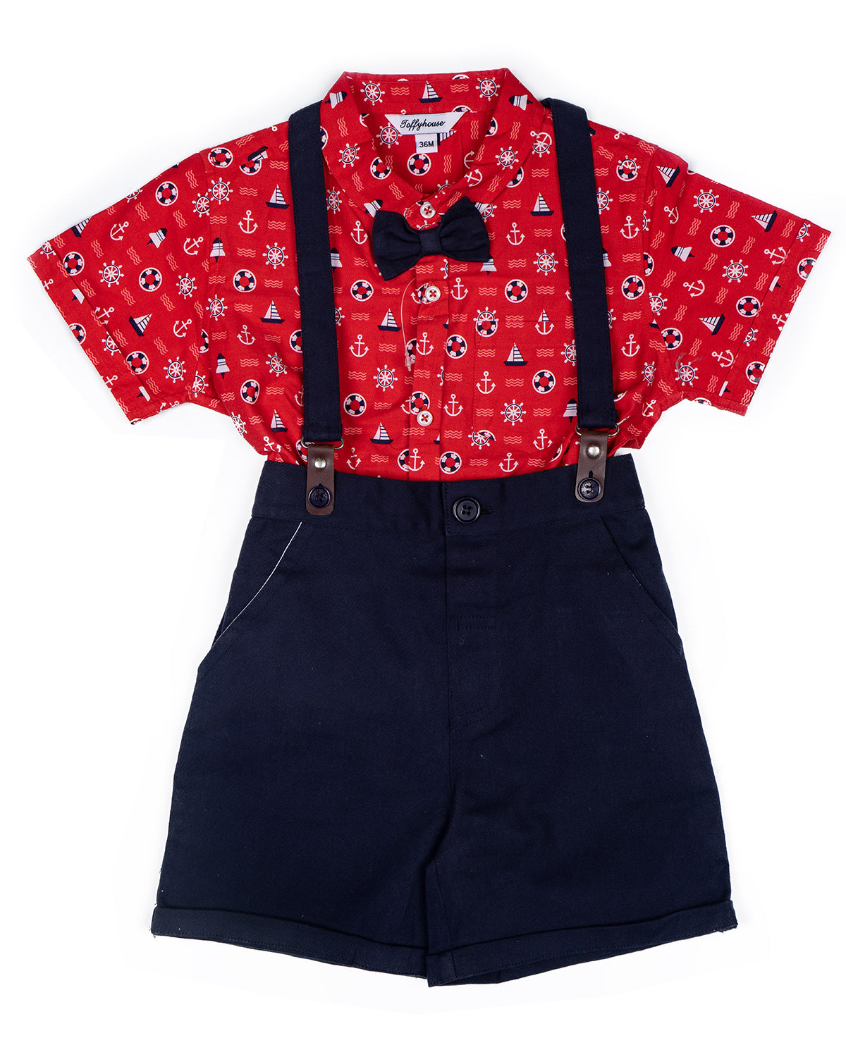 Pokizo Boys Baba Suit Red