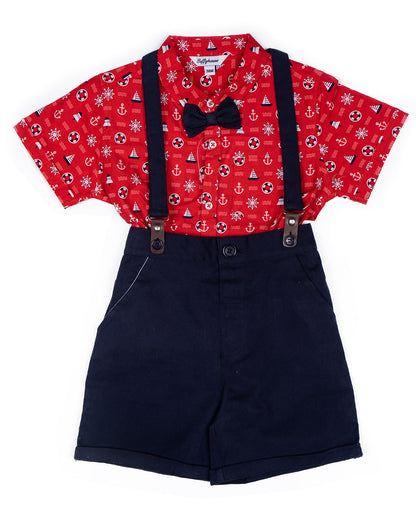 Pokizo Boys Baba Suit Red