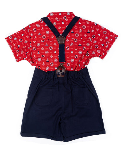 Pokizo Boys Baba Suit Red