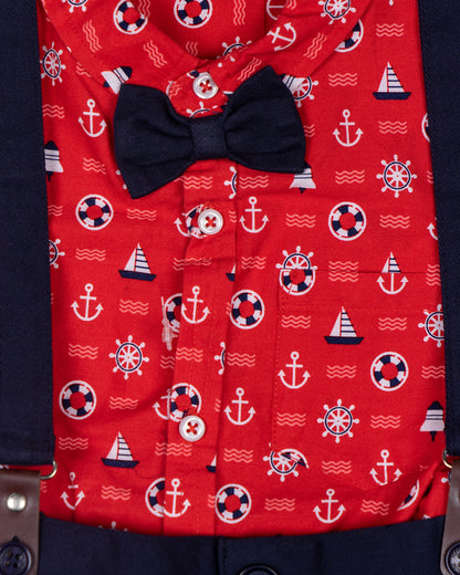 Pokizo Boys Baba Suit Red