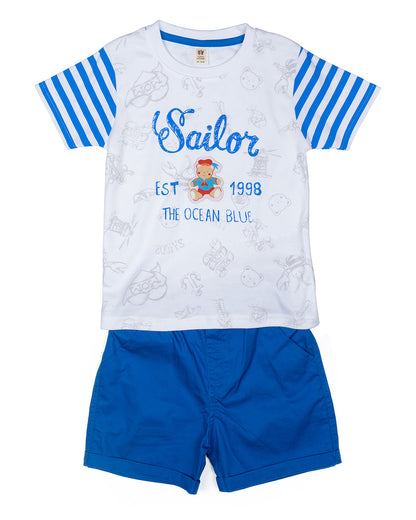 Pokizo Boys Baba Suit Blue