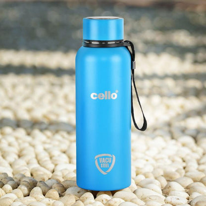 Cello Water Bottle Dura Kent Steel 900 Ml L.Blue For Unisex