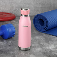 Cello Water Bottle Duro Jet Steel 900 Ml Pink For Unisex