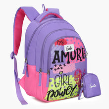 Load image into Gallery viewer, Genie Amore 20L Purple Kids Backpack With Comfortable Padding
