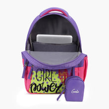 Load image into Gallery viewer, Genie Amore 20L Purple Kids Backpack With Comfortable Padding
