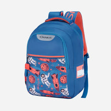 Load image into Gallery viewer, Genius by Safari Astro 23L Blue School Backpack with Name Tag
