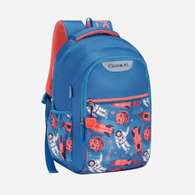 Load image into Gallery viewer, Genius by Safari Astro 23L Blue School Backpack with Name Tag
