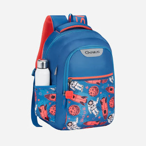 Genius by Safari Astro 23L Blue School Backpack with Name Tag