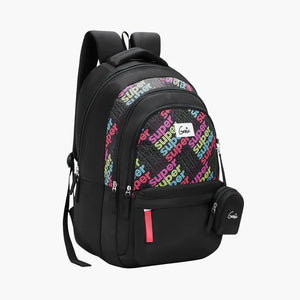 Genie Avery 36L Black Laptop Backpack With Laptop Sleeve