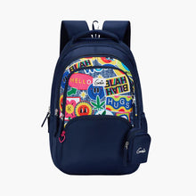 Load image into Gallery viewer, Genie Blahblah 27L Navy Blue Juniors Backpack With Easy Access Pockets
