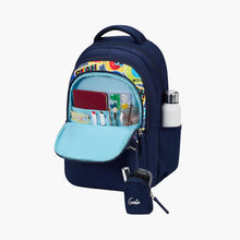 Load image into Gallery viewer, Genie Blahblah 27L Navy Blue Juniors Backpack With Easy Access Pockets
