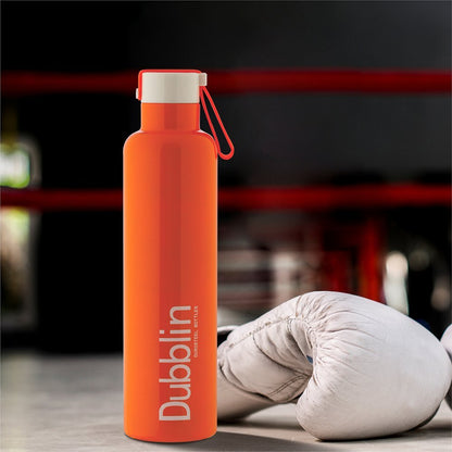 Dubblin Water Bottle Boom Steel 900 Ml Orange For Unisex