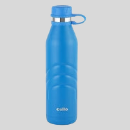 Cello Water Bottle Duro Crown Steel 1000 Ml Blue For Unisex