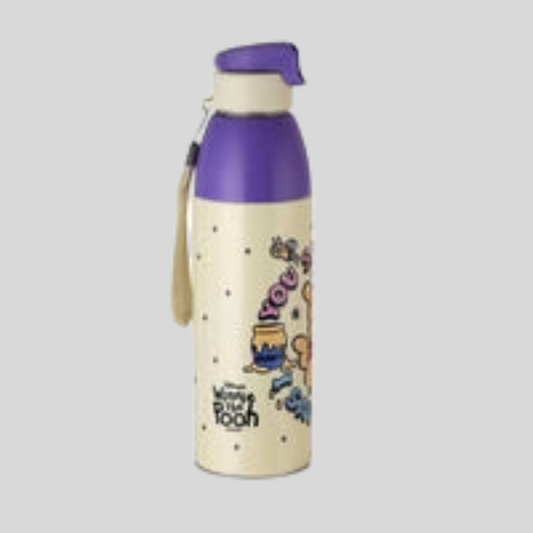 Cello Water Bottle Kidzbee Uranus Steel 600 Ml Cream For Unisex