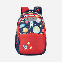 Load image into Gallery viewer, Genius by Safari Comet 27L Blue School Backpack with Name Tag
