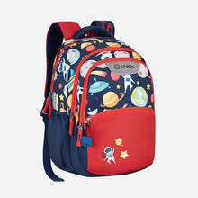 Load image into Gallery viewer, Genius by Safari Comet 27L Blue School Backpack with Name Tag
