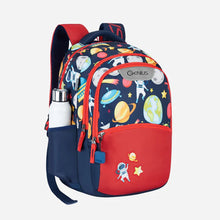 Load image into Gallery viewer, Genius by Safari Comet 27L Blue School Backpack with Name Tag
