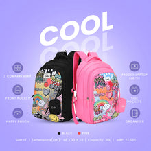 Load image into Gallery viewer, Genie Cool 36L Black School Backpack With Spacious Compartment
