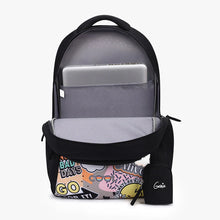 Load image into Gallery viewer, Genie Cool 36L Black School Backpack With Spacious Compartment
