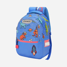 Load image into Gallery viewer, Genius by Safari Cosmo 23L Blue School Backpack with Name Tag
