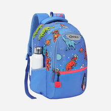 Load image into Gallery viewer, Genius by Safari Cosmo 23L Blue School Backpack with Name Tag
