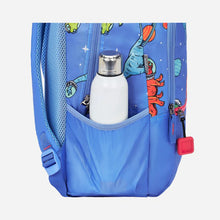 Load image into Gallery viewer, Genius by Safari Cosmo 23L Blue School Backpack with Name Tag
