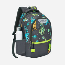 Load image into Gallery viewer, Genius by Safari Cosmo 23L Grey School Backpack with Name Tag
