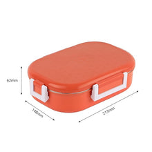 Load image into Gallery viewer, CELLO Altro Neo Lunch Box, Neo Orange, 700ml | 2 Units Insulated Lunch Boxes |Stainless Steel Lunch Box for Kids | Leak-Proof Snacks Tiffin Box for School
