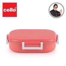 Load image into Gallery viewer, CELLO Altro Neo Lunch Box, Neo Orange, 700ml | 2 Units Insulated Lunch Boxes |Stainless Steel Lunch Box for Kids | Leak-Proof Snacks Tiffin Box for School
