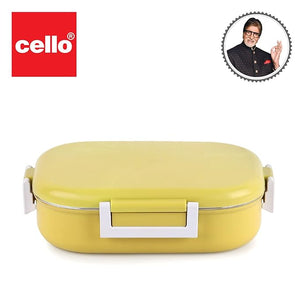 CELLO Altro Neo Lunch Box, Neo Orange, 700ml | 2 Units Insulated Lunch Boxes |Stainless Steel Lunch Box for Kids | Leak-Proof Snacks Tiffin Box for School