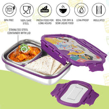 Load image into Gallery viewer, Cello Click It Toons Stainless Steel Lunch Box - Medium
