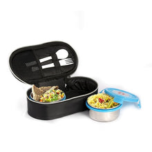 Load image into Gallery viewer, CELLO Max Fresh Click Steel Stainless Steel Lunch Box Set |Office | School | 2 Unit | 300ml
