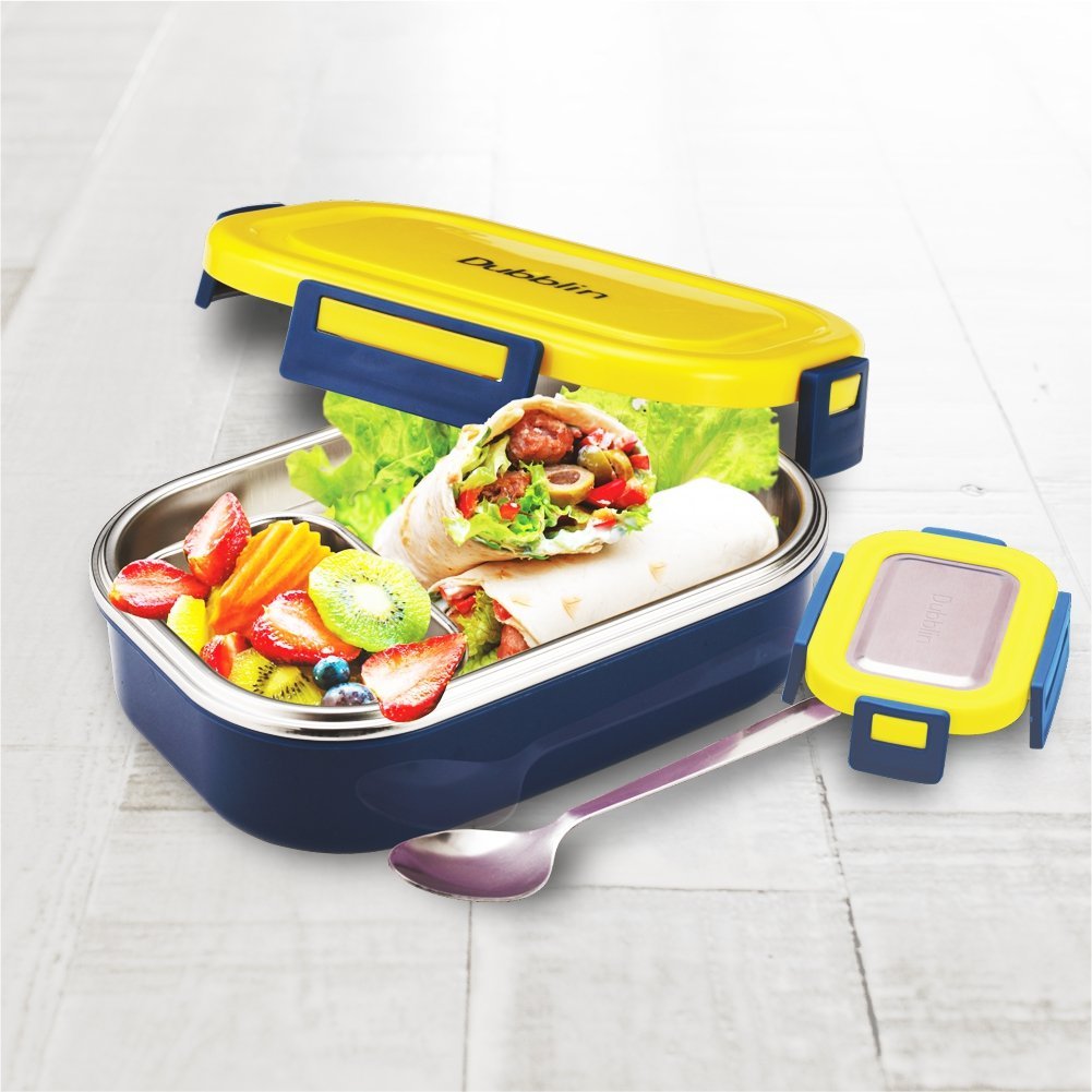 Dubblin Lunch Box Steel Candy 750 Ml Yellow For Unisex