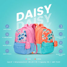 Load image into Gallery viewer, Genie Daisy 36L Coral Laptop Backpack With Raincover
