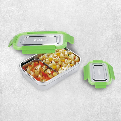 Dubblin Lunch Box Steel Dine Out Jr 800 Ml Green For Unisex