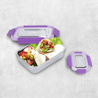 Dubblin Lunch Box Steel Dine Out Jr 800 Ml Purple For Unisex