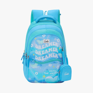 Genie Dreamer 27L Blue Juniors Backpack With Easy Access Pockets