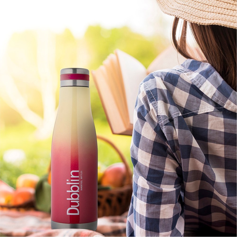 Dubblin Water Bottle Dream Steel 750 Ml Red For Unisex