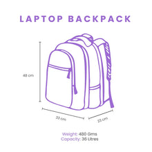 Load image into Gallery viewer, Genie Eve 36L Blue Laptop Backpack With Laptop Sleeve
