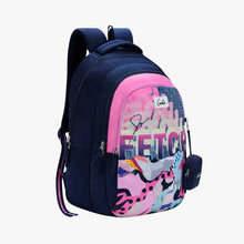 Load image into Gallery viewer, Genie Fetch 36L Navy Blue School Backpack With Premium Fabric
