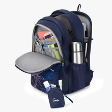 Load image into Gallery viewer, Genie Hailey 36L Blue Laptop Backpack With Raincover
