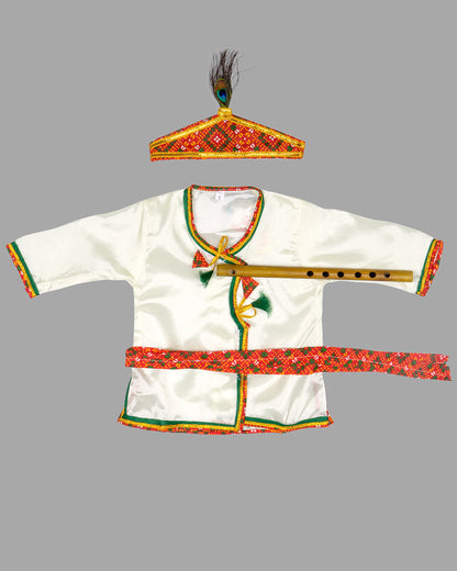 Pokizo Boys Krishna Dress White