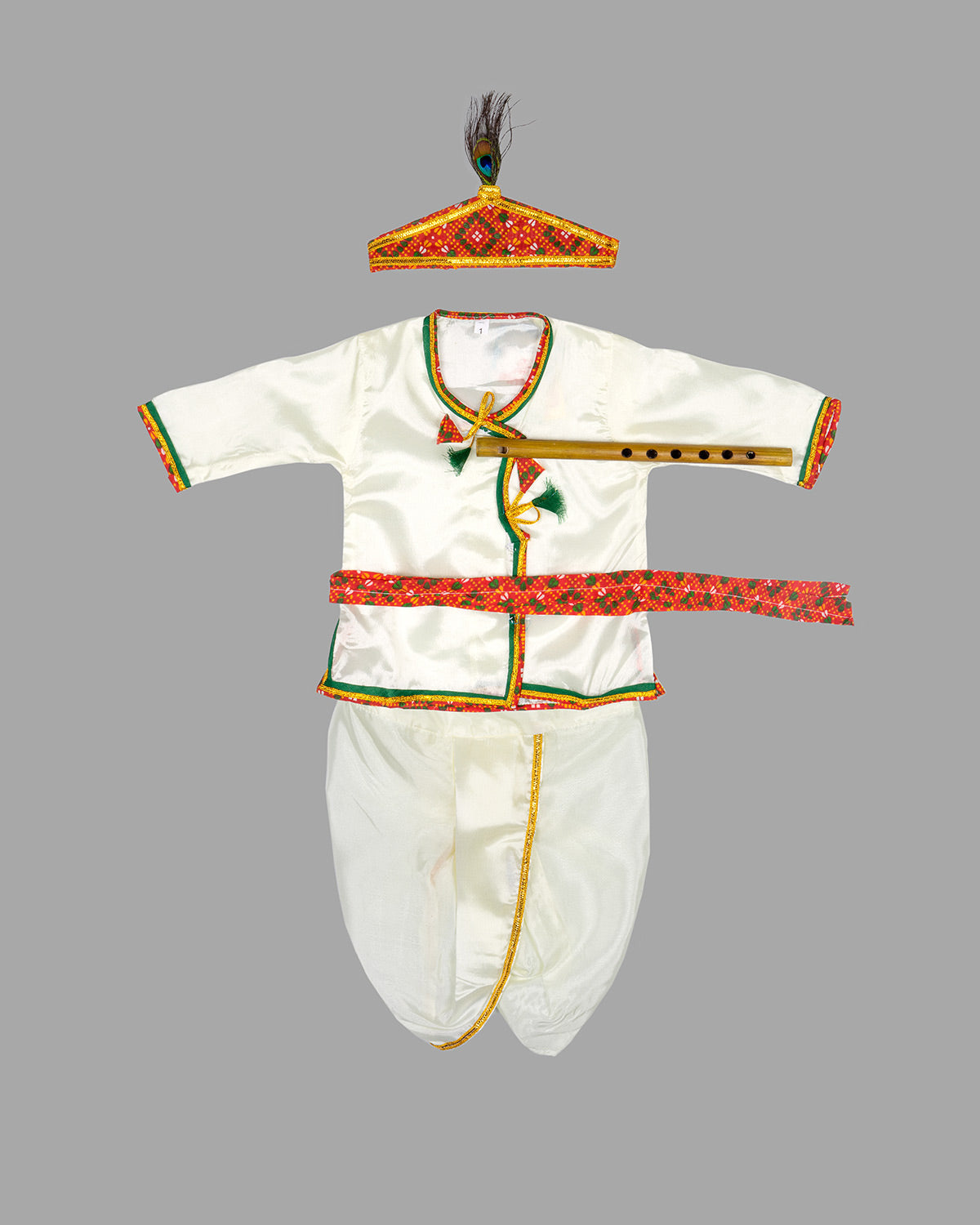 Pokizo Boys Krishna Dress White