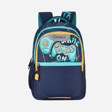 Load image into Gallery viewer, Genius by Safari Maverick 27L Blue School Backpack with Name Tag
