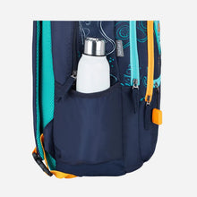 Load image into Gallery viewer, Genius by Safari Maverick 27L Blue School Backpack with Name Tag
